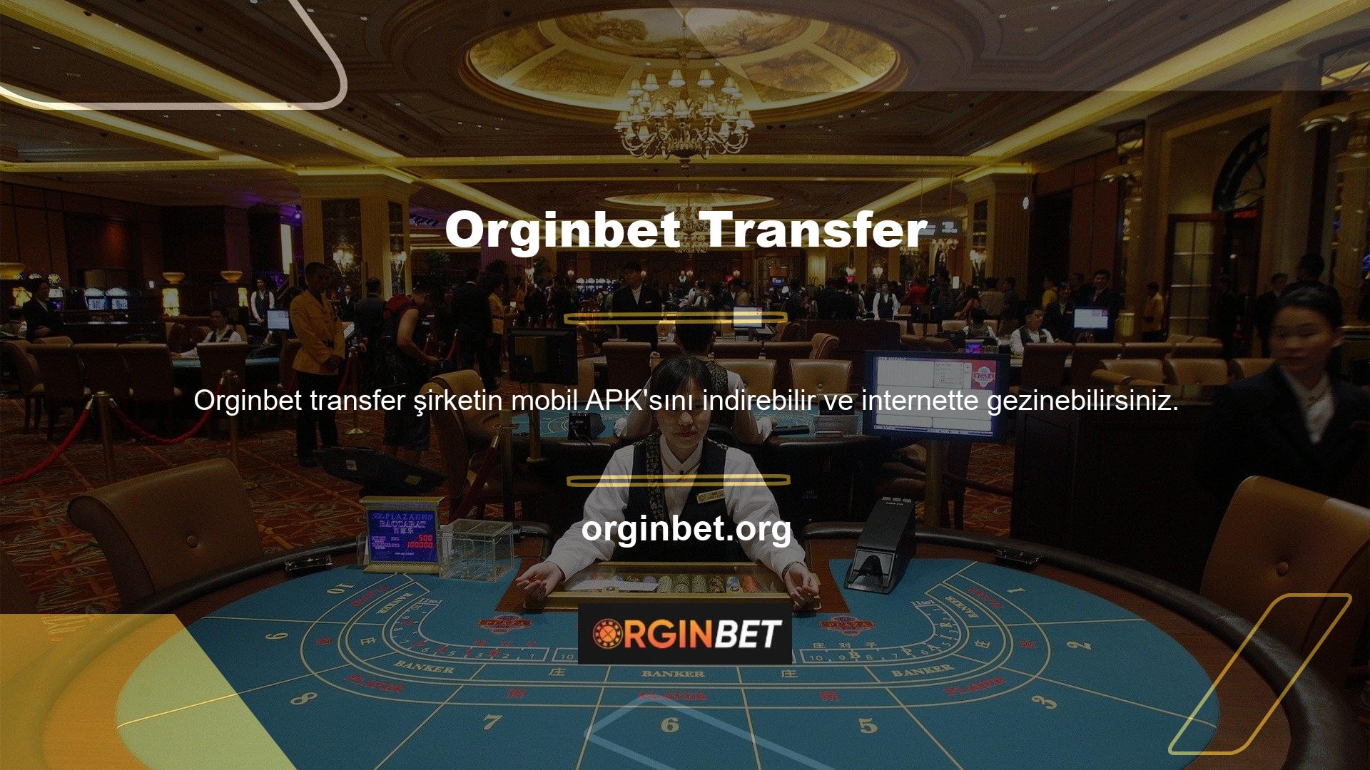 Orginbet Transfer Company yatırım yöntemini kullanmanız gerektiğinden, canlı bahis ve casino, espor oyunları, canlı slot ve casinolar, bingo oyunları, video oyunları, sanal oyunlar ve daha fazlasını sunuyoruz